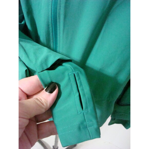 NWT New Womens Sweaty Betty Fast Lane Running Jacket M Wave Green Water resistan - Picture 8 of 13